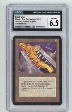 1993 Magic the Gathering MtG LIMITED EDITION ALPHA BLACK VISE CGC 6.5 - Image 1