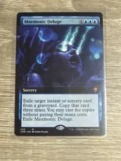 Magic: The Gathering Mnemonic Deluge Extended Art Mythic Blue Commander Legends - Image 1