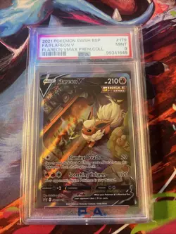 Pokemon Flareon V SWSH179 Full Art Holo Promo Sword & Shield PSA 9 2021 - Image 2