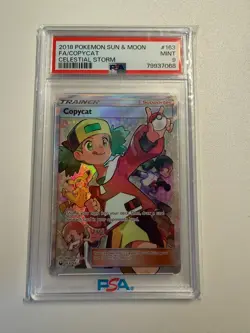 Pokemon TCG Copycat Full Art 163/168 Holo Sun & Moon-Celestial Storm PSA 9 - Image 1