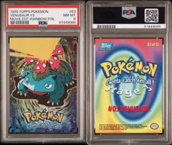 Venusaur 03 E3 Rainbow Foil - PSA 8 - Topps Series - Pokemon Card - Image 1