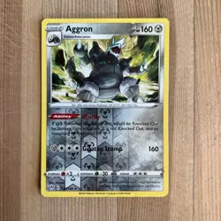 Pokemon TCG Aggron Darkness Ablaze 123/189 Reverse Holo Holo Rare - Image 1
