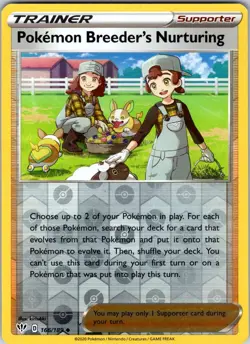 Pokemon Breeder's Nurturing 166/189 Darkness Ablaze Pokemon TCG NM Reverse Holo - Image 1
