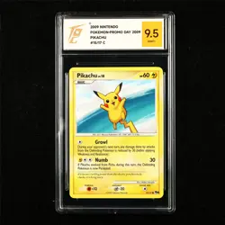 TQG 9.5 MINT+ 2009 Pokemon ENG Pikachu 15/17 C - Image 1