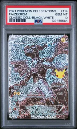2021 POKEMON CELEBRATIONS CLASSIC COLLECTION #114 FULL ART/ZEKROM PSA 10 - Image 1