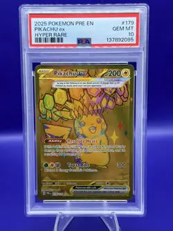 Pikachu ex 179/131 Sv: Prismatic Evolutions Holo Hyper Rare PSA 10 Pokemon - Image 1
