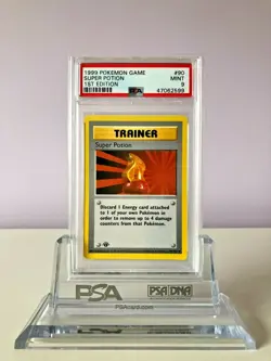 1999 Pokemon 1st Edition Base Set Shadowless Super Potion PSA 9 - Image 1
