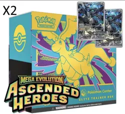 x2 Pokemon Ascended Hero’s Pokemon Center ETB PRESALE CONFIRMED - Image 1