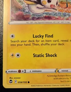 Emolga 054/195 Common Sword & Shield: Silver Tempest Pokemon TCG - Image 4