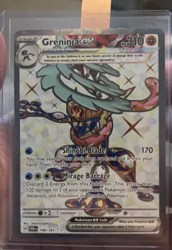 Pokemon TCG Twilight Masquerade Greninja EX 198/167 Ultra Rare Full Art - Image 1