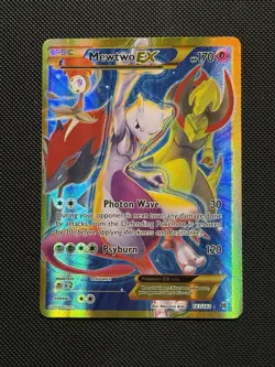 2015 Pokemon Card TCG Mewtwo 163/162 EX Secret Rare XY Breakthrough - Image 1