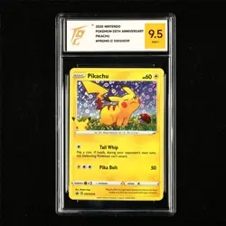 TQG 9.5 MINT+ 2020 Pokemon ENG Pikachu SWSH039 Promo - Image 1