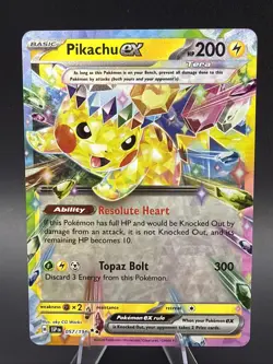 Pokemon Surging Sparks TCG Pikachu EX Double Rare Holo Card 057/191 SSP TCG - Image 1