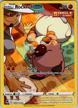 Rockruff TG07/TG30 2022 Silver Tempest Pokemon Card TCG Trainer Gallery Holo Nm - Image 1