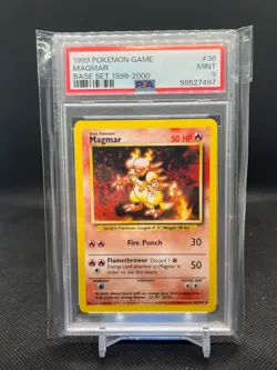 Magmar 36/102 Base Set PSA 9 Pokemon Playing Card 1999–2000 - Image 1