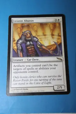 MTG Leonin Abunas x1- -Mirrodin-Lightly Played - Image 1