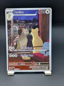 Pokemon TCG Persian 078/064 Shrouded Fable Holo Card, Illustration Rare (MP) - Image 1