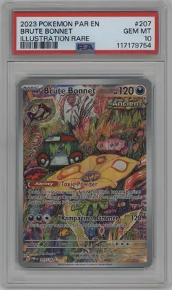 POKEMON PARADOX RIFT BRUTE BONNET 207/182 PSA 10 ILLUSTRATION RARE GEM MINT - Image 1