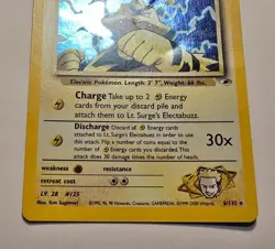 Pokemon TCG Lt. Surge's Electabuzz Gym Heroes #6 Holo - Image 2