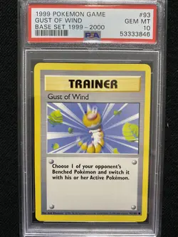 1999-2000 Pokemon Base Set 4th Print Gust of Wind 93/102 PSA 10 Gem Mint - Image 1