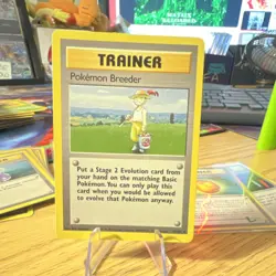 Pokemon Breeder 76/102 Base Set Rare Trainer Regular Wizards of the Coast - Image 1