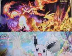 Pokemon Charizard VMAX Ultra Premium Playmat & Eevee Pokemon Go UPC New - Image 1