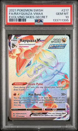 2021 POKEMON SWORD & SHIELD EVOLVING SKIES SECRET FULL ART/RAYQUAZA VMAX PSA 10 - Image 1