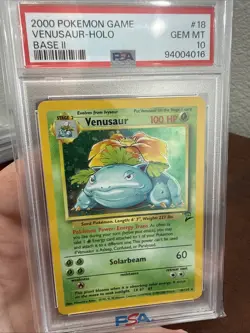 Pokemon 2000 Base Set 2 II Venusaur PSA 10 Gem Mint - Image 5