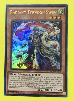 YuGiOh ~ Radiant Typhoon Swen DOOD-EN014 ~ 1st Edition ~ Ultra Rare - Image 1