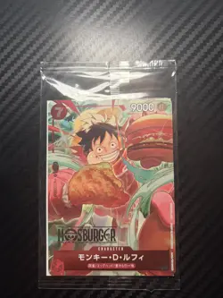 Sealed Monkey D. Luffy P-080 MOS BURGER PROMO ONE PIECE Card Japanese -uk seller - Image 1