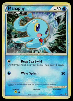 Pokemon Card - Manaphy Unleashed 3/95 Holo Rare - Image 1