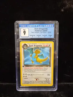CGC 9 Dark Dragonite 22/82 1st Edition Team Rocket 2000 Pokemon Card - Image 1