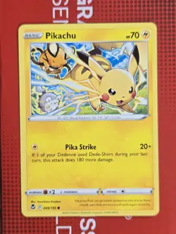 Pokemon TCG Card: PIKACHU 49/195 | Common | Silver Tempest - Image 1
