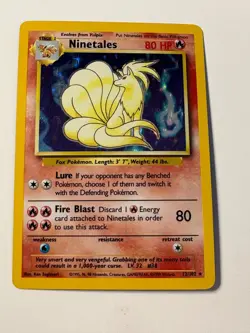 Ninetales 12/102 Base Set Holo Rare Unlimited NM/LP Condition Pokemon Card - Image 1