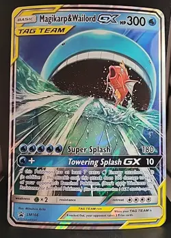 Magikarp & Wailord GX SM166 Jumbo Oversize Pokemon Card Tag Team - Image 1
