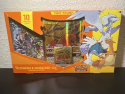 Pokemon Card Reshiram & Charizard Gx Premium Collection Tag Team Evolving Skies - Image 1