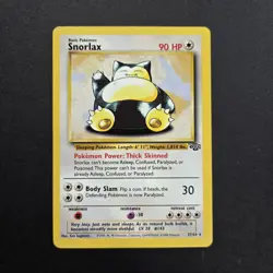 Pokemon TCG 1999 WOTC Snorlax Non Holo Rare Card Jungle 11/64 - Image 1