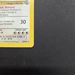 Pokemon TCG 1999 WOTC Snorlax Non Holo Rare Card Jungle 11/64 - Image 3