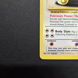 Pokemon TCG 1999 WOTC Snorlax Non Holo Rare Card Jungle 11/64 - Image 4