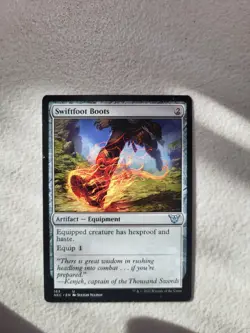 1x Swiftfoot Boots Commander: Kamigawa: Neon Dynasty Regular LP Free Shipping - Image 1