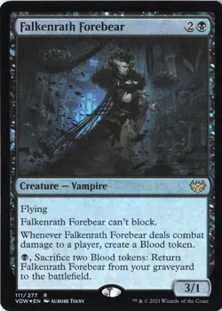Falkenrath Forebear R Innistrad: Crimson Vow 111 LP Foil - Image 1