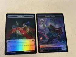 2 x mtg foil token Zombie Druid // Treasure, 0010//0016, Tarkir Dragonstorm - Image 2
