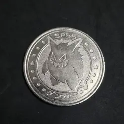 Gengar Pokemon Battle Medal Coin Meiji Japan 1998 Vintage Metal Japanese - Image 1