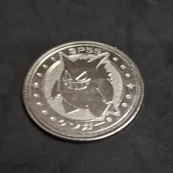 Gengar Pokemon Battle Medal Coin Meiji Japan 1998 Vintage Metal Japanese - Image 2