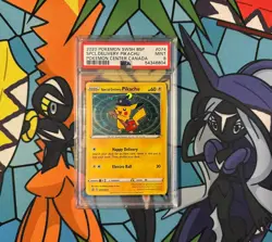 Special Delivery Pikachu SWSH074: Sword & Shield Promo Cards Holo PC PSA 9 - Image 1