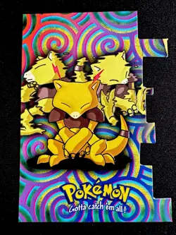 Abra Die Cut EV7/12 MP Topps Stage 1 #63 Pokemon Card Moderate Play - Image 1