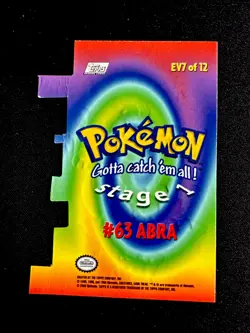 Abra Die Cut EV7/12 MP Topps Stage 1 #63 Pokemon Card Moderate Play - Image 2