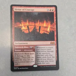 Wizards of the Coast Virtue of Courage Wilds of Eldraine Mythic Red #157 - Image 1