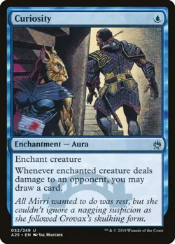 Curiosity 52 A25 Masters MTG Blue Aura Enchantment Uncommon Mayerik NM - Image 1