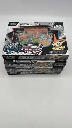 Lot (4) Pokemon Victini Black Bolt White Flare SEALED - Image 1